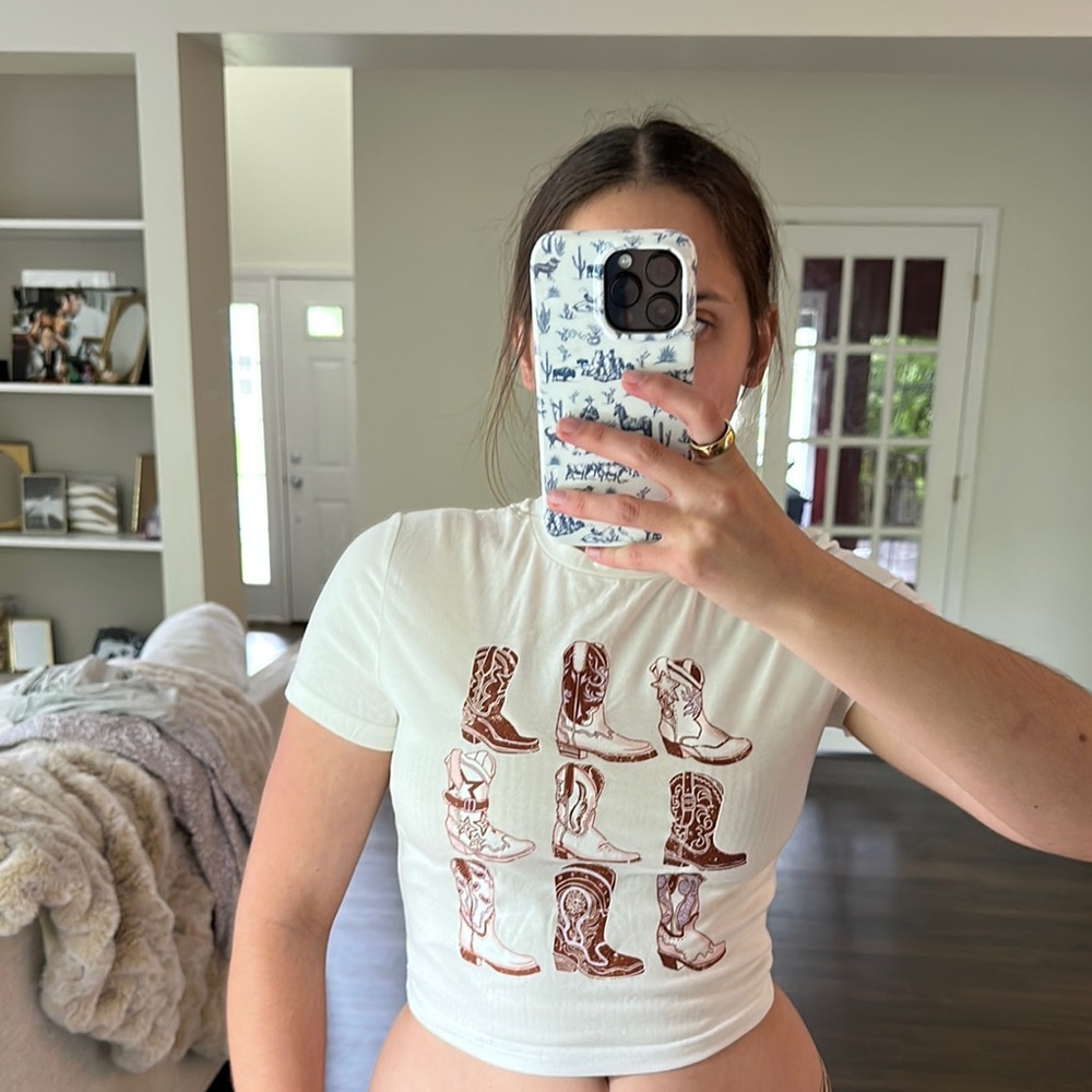 Women's White Graphic Tee